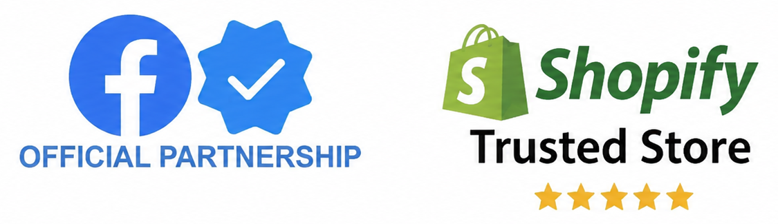 Facebook partnership and Shopify trusted store badges